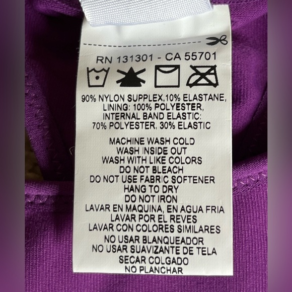 NWT Zumba Fitness Dance Racerback Sports Bra M Purple Convention 💃 - Picture 7 of 10